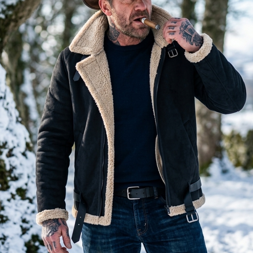 Outdoor Sport Winter Jacket - Jaket Suede Pria Musim Dingin Berlapis
