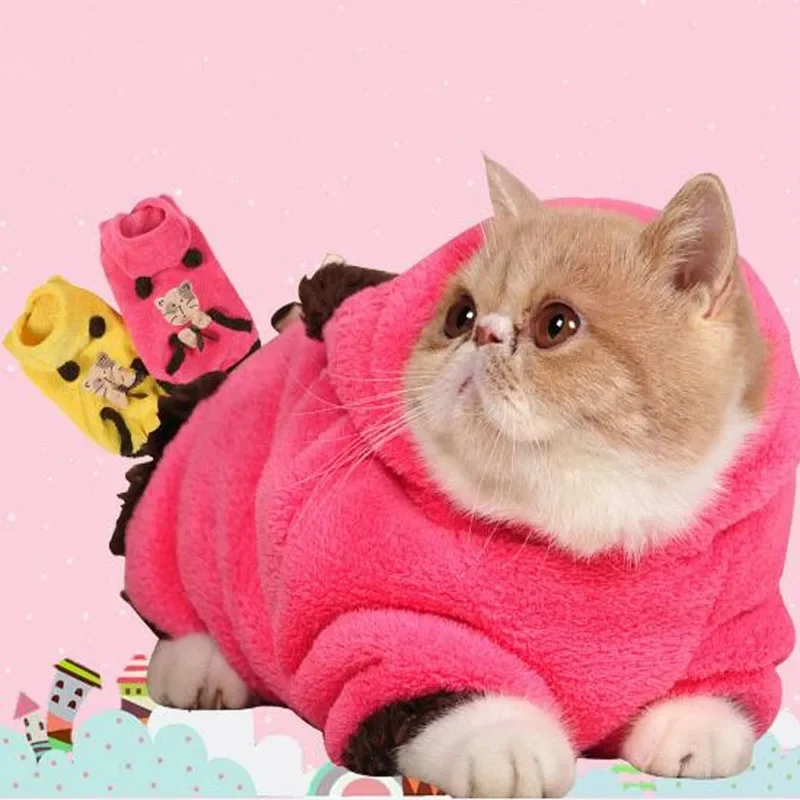 Outdoor Sport Festival - Pakaian Kucing Hangat Bahan Coral Velvet