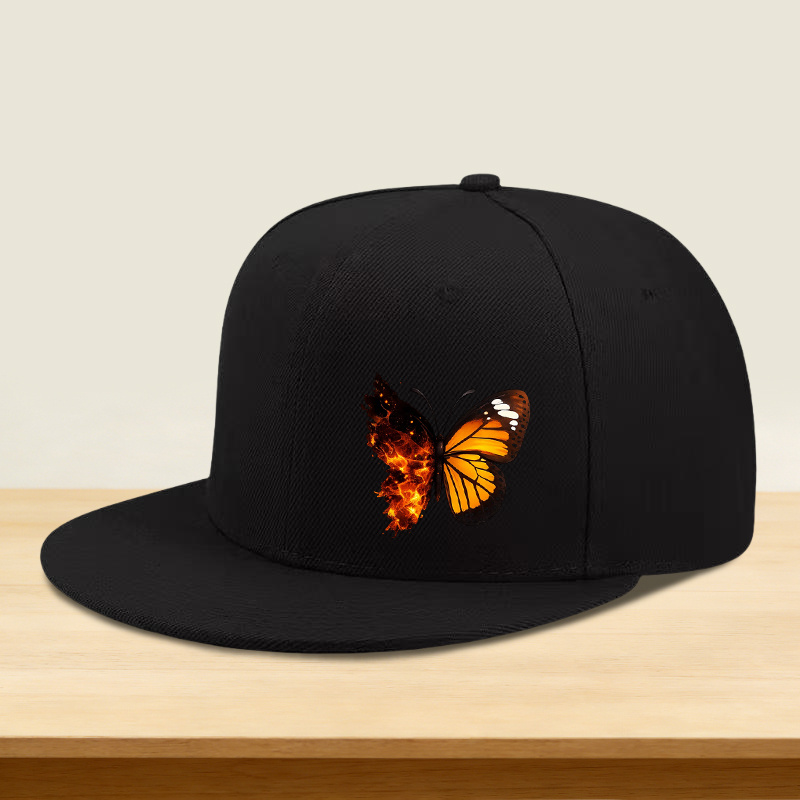 Outdoor Sport Festival - 1 Buah Topi Hip-Hop Motif Kupu-kupu