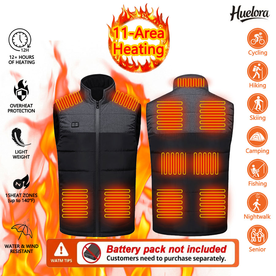 Outdoor Sport Coat - Rompi Berpemanas Kerah Tegak 11 Area