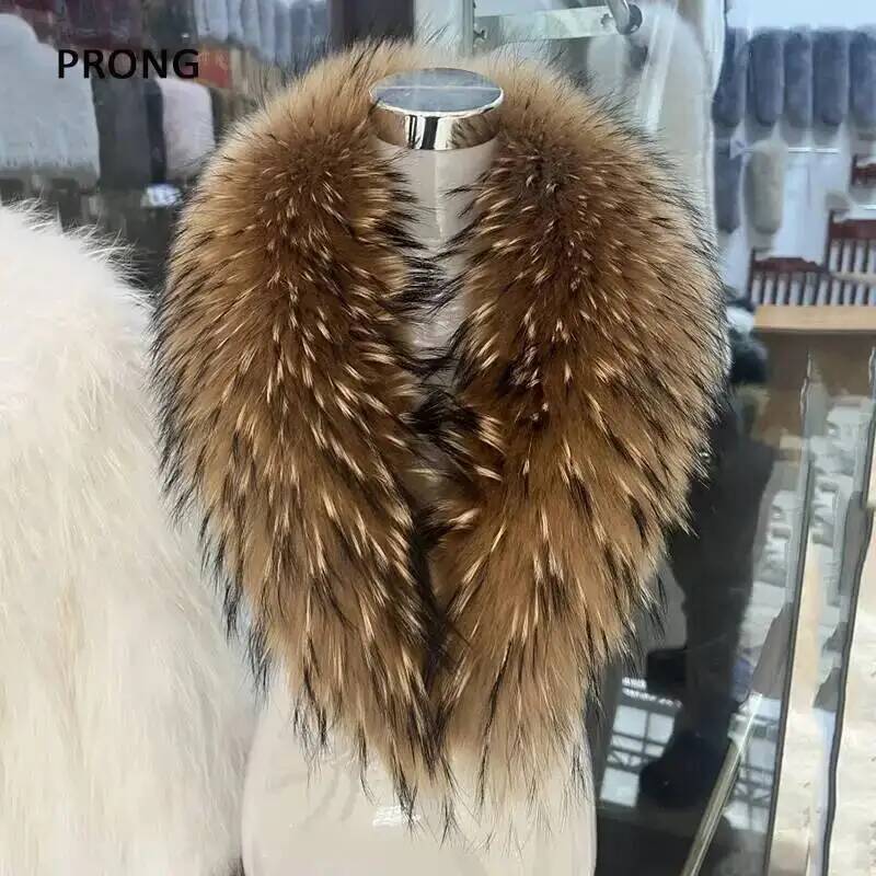 Syal bulu asli kerah bulu raku - Outdoor Sport Winter Jacket ulasan dan harga