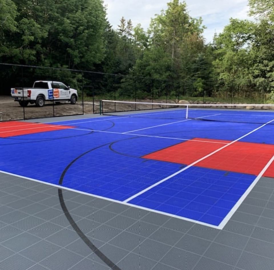 Ubin Lantai Interlocking Lapan - Outdoor Sport Court Tiles ulasan dan harga