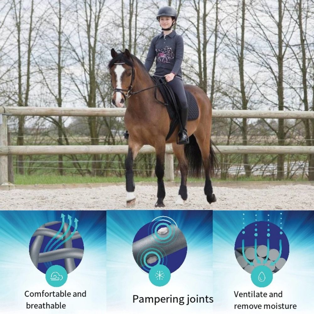 4pcs/set Set Pelindung Kaki Ku - Brushing Boot Horse ulasan dan harga