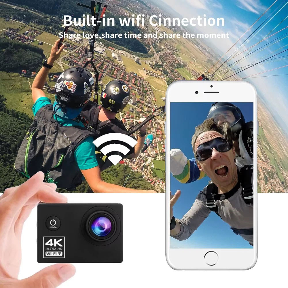 Kamera Aksi WiFi 4K Mini Tahan - Outdoor Sport Camera ulasan dan harga